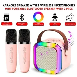 K12 Karaoke Machine Portable Bluetooth 5.3 PA Speaker With 1 - 2 Wireless Microphones